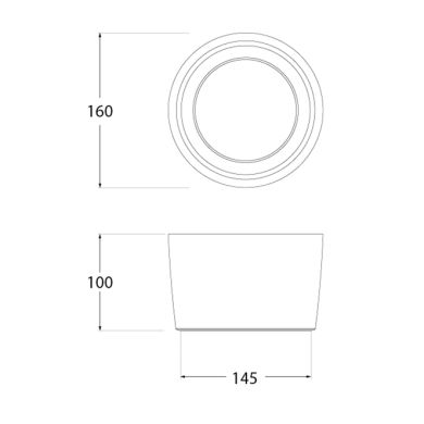 Foco LIVIA 1xGX53 3W con pulsador CCT (3colores) IP55 Al.10xD.16cm resina negra