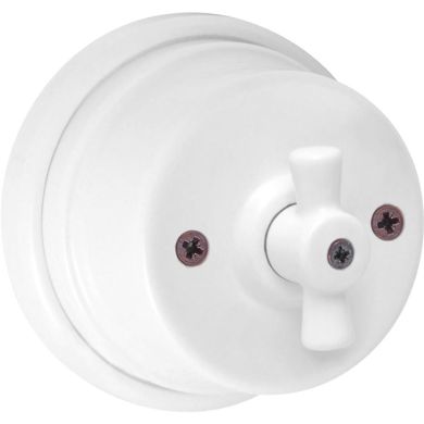 Buttonhole switch two way switch PORCELAIN 10A 250V porcelain white