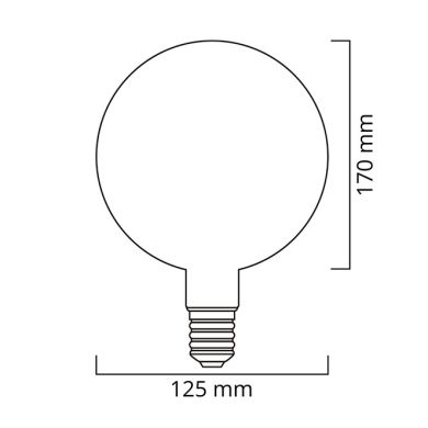 Light Bulb E27 (thick) Globe CLASSIC TOPLED Dimmable D125 8W 2700K 700lm Gold-A+