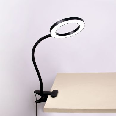 Table lamp NICE 9W LED 3000-4000-6500K with clip in black