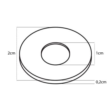 Transparent washer 0,2xD.20cm