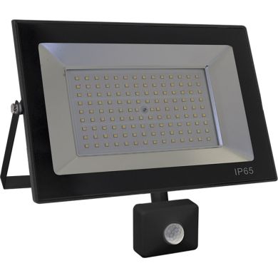Floodlight KOLYMA with sensor IP44 1x100W LED 5000lm 6500K 120°L.28xW.7xH.25cm Black