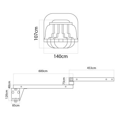 Aplique KASPER articulado IP65 1x50W LED 5500lm 5700K 36° xD.24,5cm Amarillo