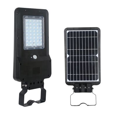 Aplique Solar DALTON con sensor y panel solar IP65 15W LED 1600lm 3000K 90° L.23,19xAn.49,25xAl5,8cm