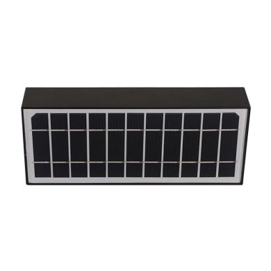 Aplique Solar SANDOVAL IP65 3W LED 900lm 3000K L.23xAl.4,27cm Negro
