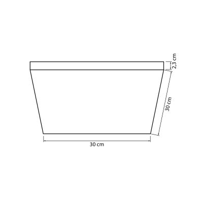 Surface Mounted Panel TOLSTOI 30x30 1x24W LED 1920lm 4000K 120° L.30xW.30xH.2,3cm Satin Nickel