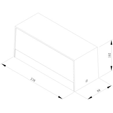 Wall Lamp CORVO IP65 12W LED CCT 3000/4000/6500K L.23xW.9xH.10,2cm White