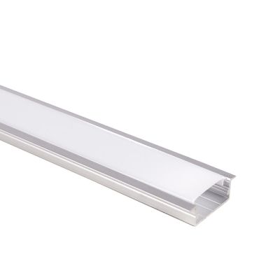 Profile for LED strip with tabs with opaline diffuser (to be recessed) W.29xH.9.8mm