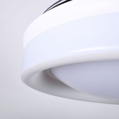 Ventilador DC TITAN blanco, 4 aspas retráctiles, 72W LED 3000|4000|6000K, Al.35xD.108/50cm