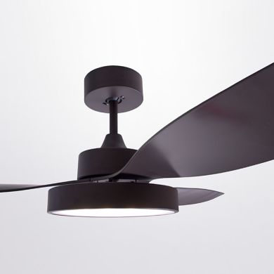 Ceiling fan DC TULUM brown, 3 blades, 25W LED 3000|4000|6000K, H.39xD.120cm