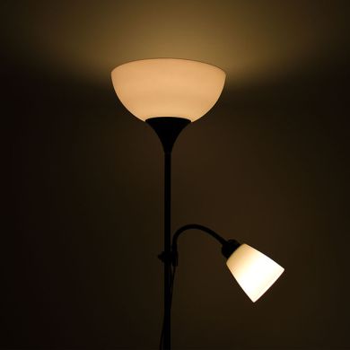 Floor Lamp VARESE with reading arm (1+1)xE27 H.178xD.28cm black