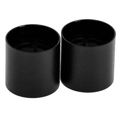 Camisa preta lisa com espessura reduzida para suporte E27 de 3-peças, em resina termoplástica