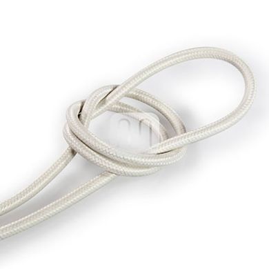 Cable eléctrico cubierto con tela redonda flexible H03VV-F 2x0,75 D.6.2mm beige TO78