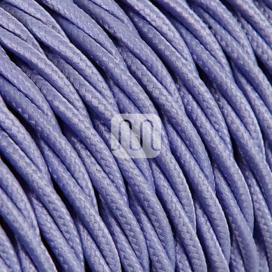 Twisted fabric covered electrical cable H05V2-K FRRTX 2x0,75 D.5.8mm lilac TR4