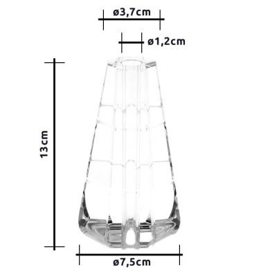 Column KALAMBO made of transparent glass D.7xH.13cm