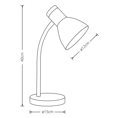 Table Lamp ARGOS 1xE27 H.42xD.15cm Grey/Wood