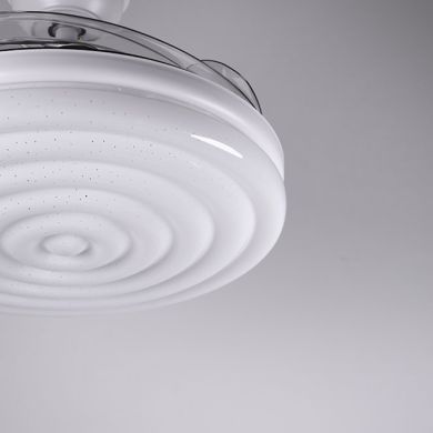 Ceiling fan DC ARCOS white, 4 retractable blades, 72W LED 3000|4000|6000K, APP, H.35xD.108/50cm