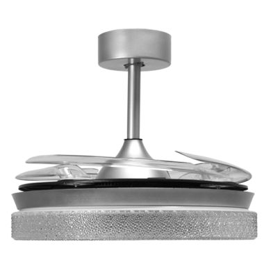 Ceiling fan DC ACANTO silver, 4 retractable blades, 72W LED 3000|4000|6000K, H.35xD.108/50cm