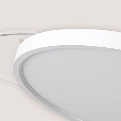 Ventilador DC SLIM blanco, 4 aspas retráctiles, 72W LED 3000|4000|6000K, Al.35xD.106/50cm