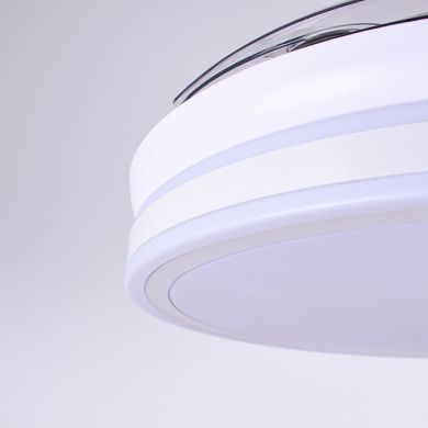 Ceiling fan DC ASGARD white, 4 retractable blades, 72W LED 3000|4000|6000K, H.35xD.108/50cm