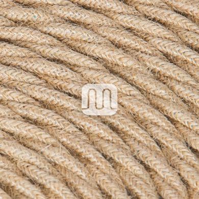 Twisted fabric covered electrical cable H05V2-K FRRTX 2x0,75 D.7.0mm jute TR415