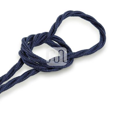 Cable eléctrico H05V2-K cubierto con tela torcida FRRTX 3x0,75 D.7.0mm azul jeans TR410