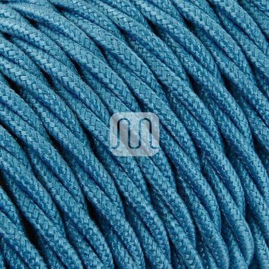 Cable eléctrico H05V2-K cubierto con tela torcida FRRTX 3x0,75 D.7.0mm azul turquesa TR419