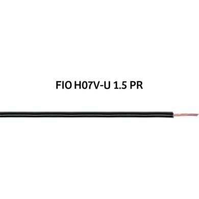 Conductor BT rígido H07V-U (V) 1,5mm2 negro