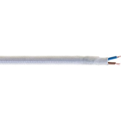Cable eléctrico cubierto con tela blanca torcida H03VV-F 2x0,75mm² (Bobina 100m)