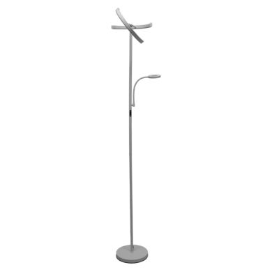 Floor lamp IRIS with reading arm 20W+7W LED CCT (3000K-6000K), in white