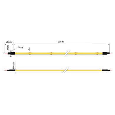 Tira LED COB 230V 20W/m ultravioleta (UV) IP68 50m 1m (múltiplos de 5m)