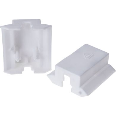 Insulating box for plugging, in white plastic