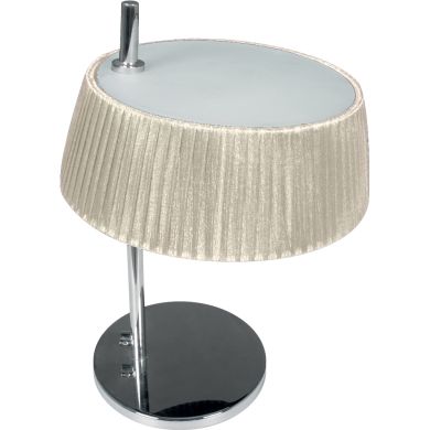 Table Lamp ASTRID 1xE14 L.25xW.25xH.35cm Beije/Chrome