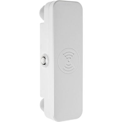 White microwave motion sensor IP65, detection angle 180º, in PC with UV protection