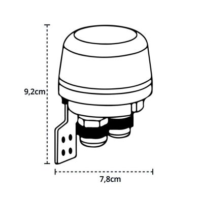 Photoelectric light sensor (photocell) white IP66, in PC with UV protection