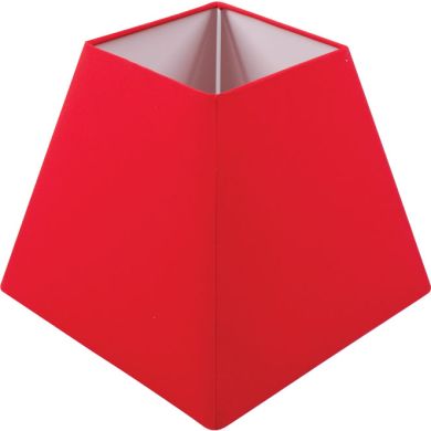 Pantalla IRLANDES cuadrado prisma grande con encaje E27 L.22xAn.22xAl.18,5cm Rojo