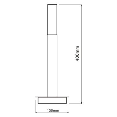 Candeeiro de mesa DINA quadrado 1xG9 C.13xL.13xAlt.40cm Níquel