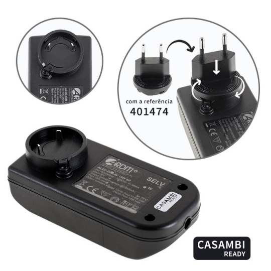 Controlador led multienchufe regulable de corriente y voltaje constante con la aplicación Casambi