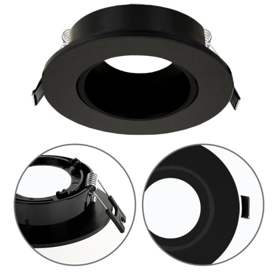Frame for Downlight ONIRO round H.2,9xD.9cm Polycarbonate (PC) Black