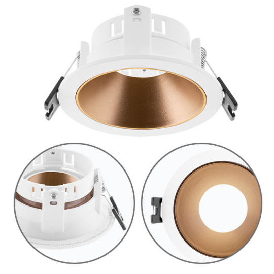 Frame for Downlight ONIRO round H.3,9xD.8,8cm Polycarbonate (PC) Gold