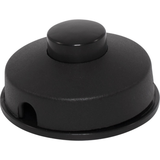 Interruptor de pé preto, em plástico