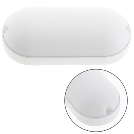 Wall Lamp SURF ECOVISION oval IP65 1x18W LED 1800lm 3000K 120°L.10,1xW.5,7xH.20,8cm Polypropylene Wh
