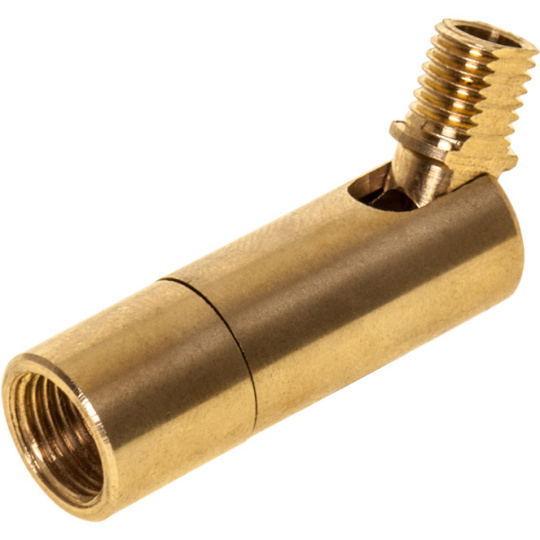 Female/male brass swivel Alt.5,2xD.1,3cm, M10x1+M8x1 360°-90° (GIRO SN11)