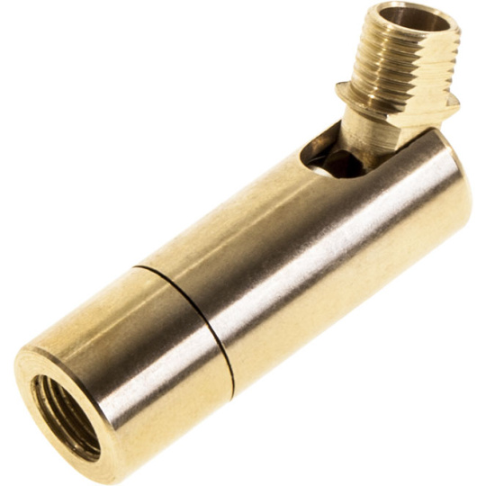 Female/male brass swivel Alt.5,9xD.1,6cm, M10x2 360°-90°