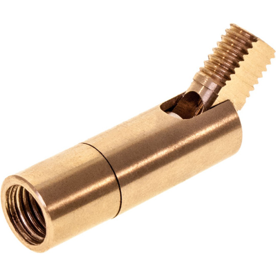 Giro Alt.4,2xD.1cm femea/macho M8x2 360°-90°, em latão bruto (GIRO SN12)