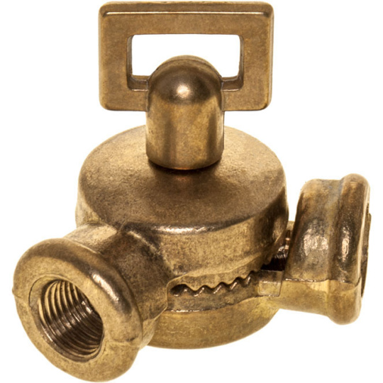 Female Brass Swivel
w/Rachet Grip / Swivel With Teeth and Key Alt.3,9xD.2,5-4,5cm, M10x2 (GIRO SN29)