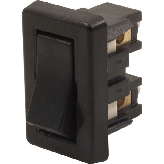 Interruptor de mão incorporado preto, em resina termoplástica