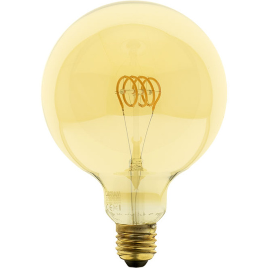 Light Bulb E27 (thick) Globe CLASSIC DECOLED Dimmable D125 5W 1800K 280lm Amber-A