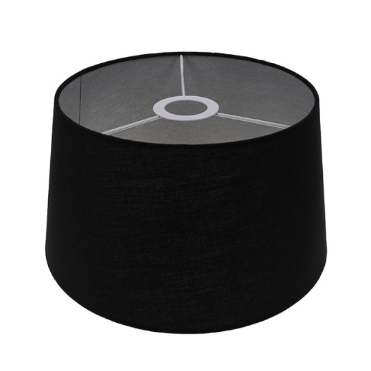 Lampshade ANTIGUANO round & conic with fitting E27 H.17xD.30cm Black