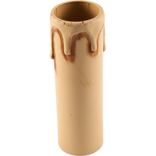 Capa c/gotas lacadas antigas
para suporte vela E14 de 1-peça, Alt.85mm, resina termoplástica marfim